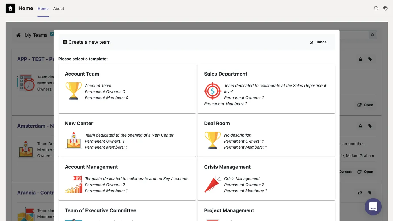 Collaboration templates