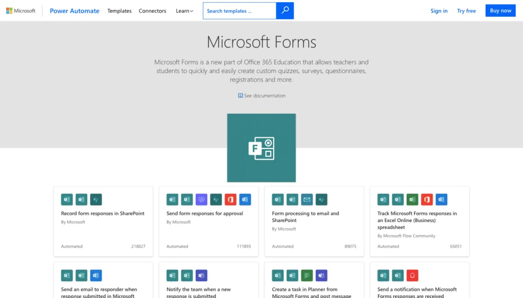 microsoft-flow-forms