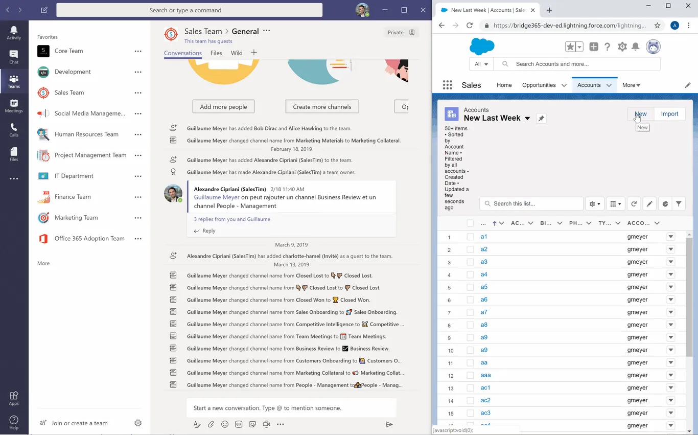 salesforce and microsoft teams integration