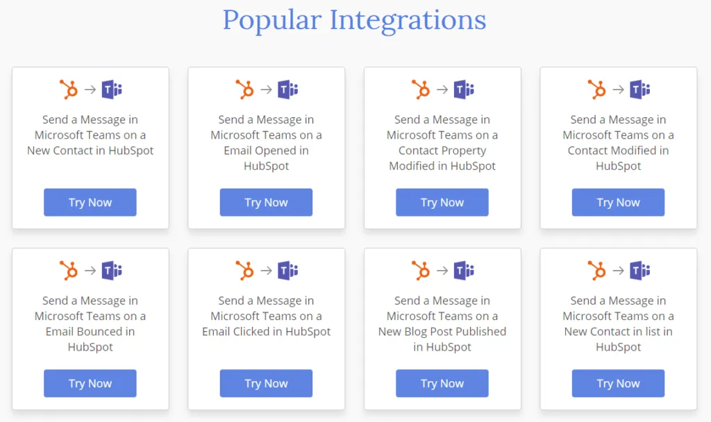 hubspot crm and microsoft teams integrations