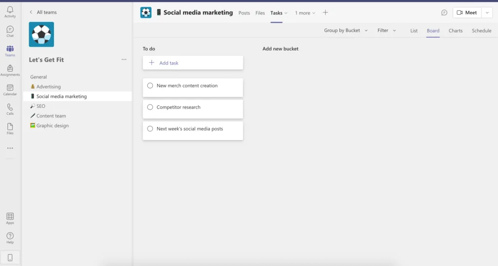 Microsoft Teams Planner app