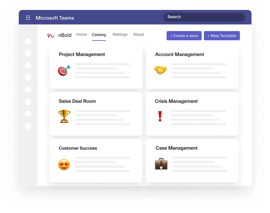 Template Catalog and Template Creation in Microsoft Teams
