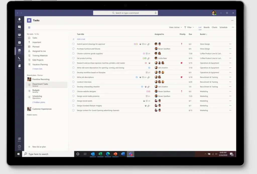 Emailing and calendaring