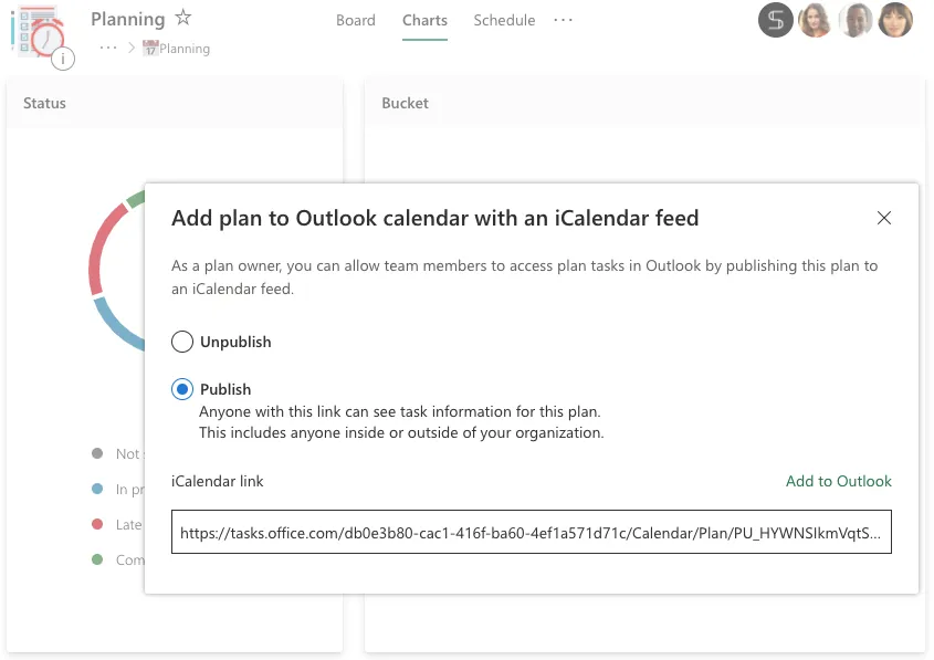 Planner and Outlook
