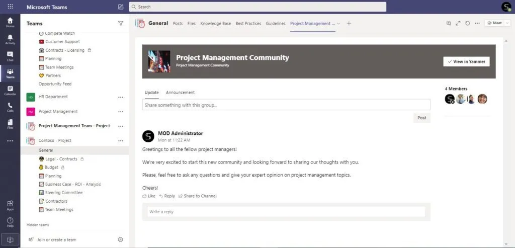 Microsoft Enterprise Social Network