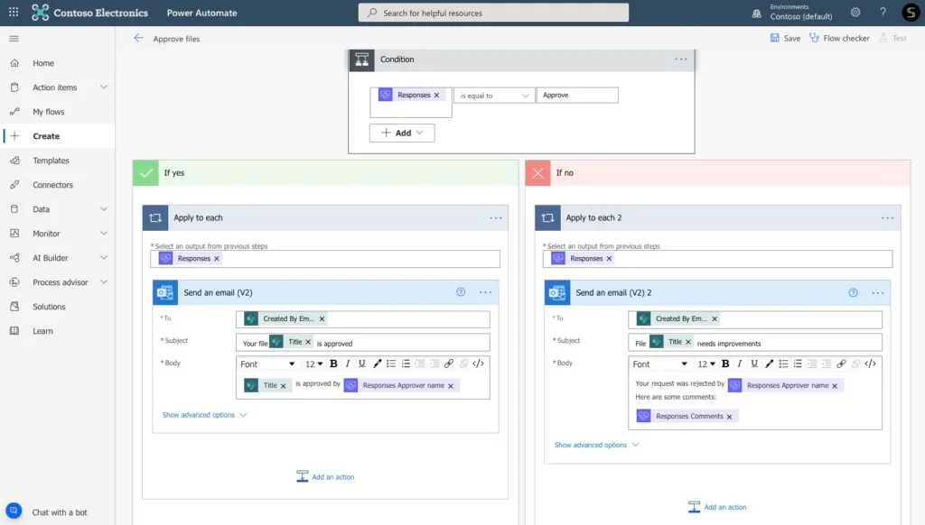 approve files Power Automate flow example