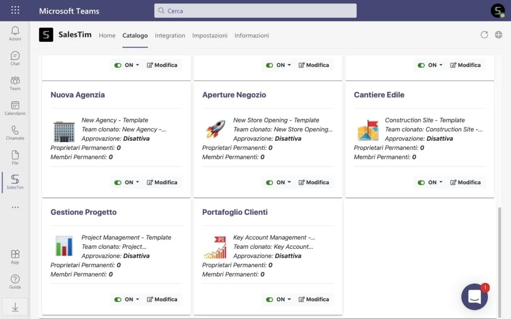 microsoft teams italian