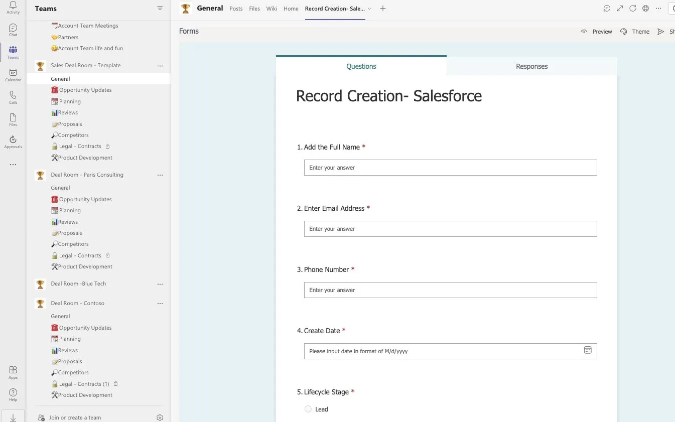 Microsoft Teams Forms