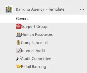 banking agency Teams template