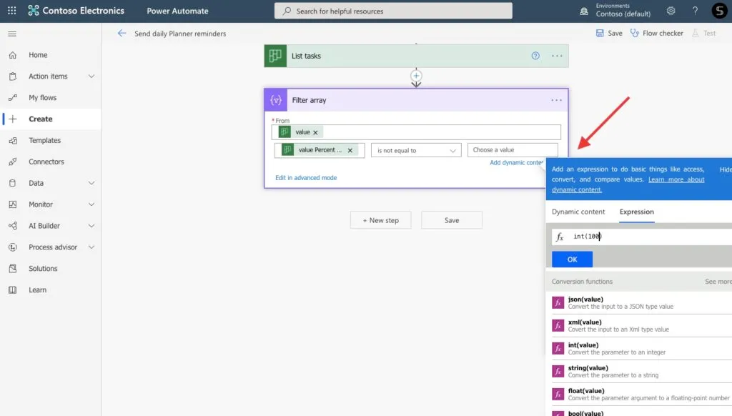 Power Automate copy tasks from Planner