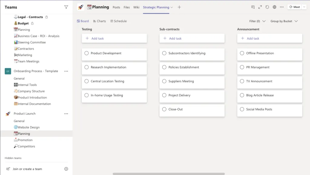 Microsoft Teams and Planner