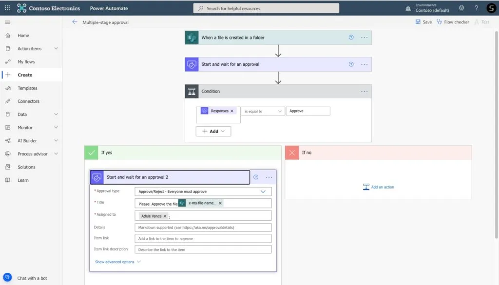 approve files Power Automate