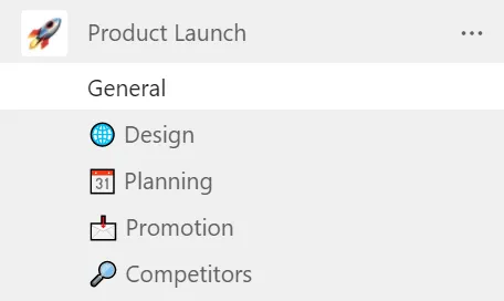 product launch use case in Microsoft teams
