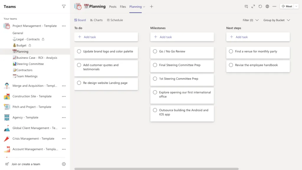 Microsoft Teams and Planner integration