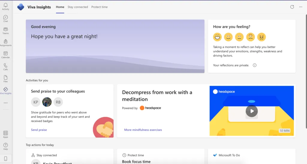 Microsoft Teams Viva Insights