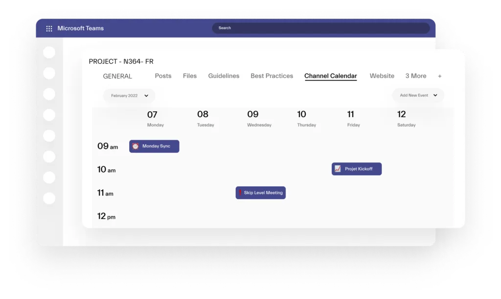 Microsoft Teams Channel Calendar