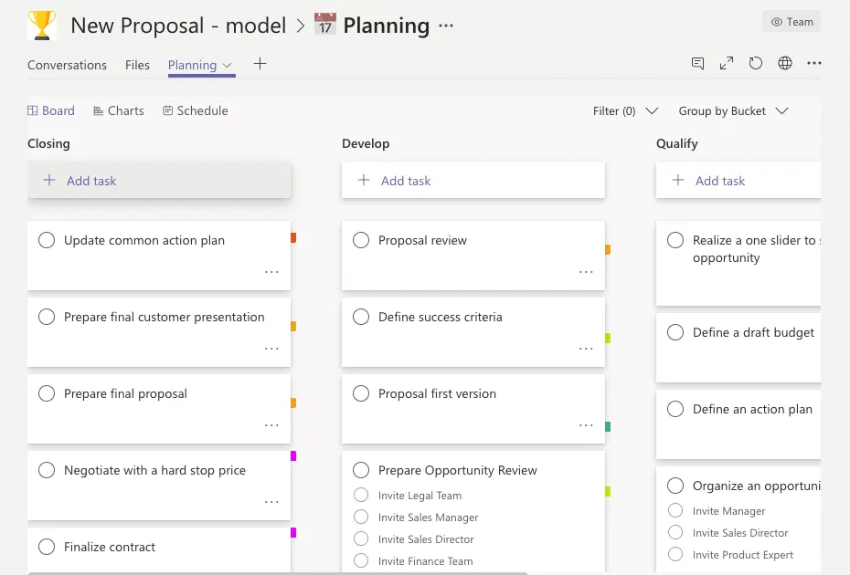 Planner features in Teams   
