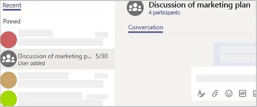 group chat in microsoft teams