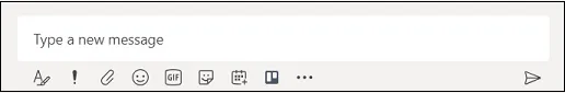 type new message in microsoft teams chat