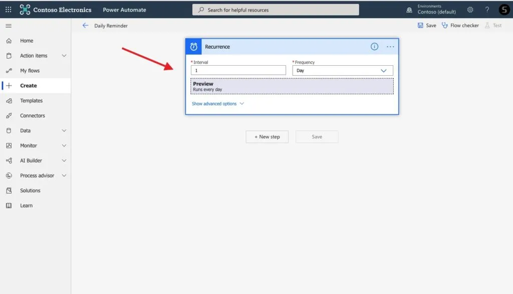 scheduled flow Power Automate