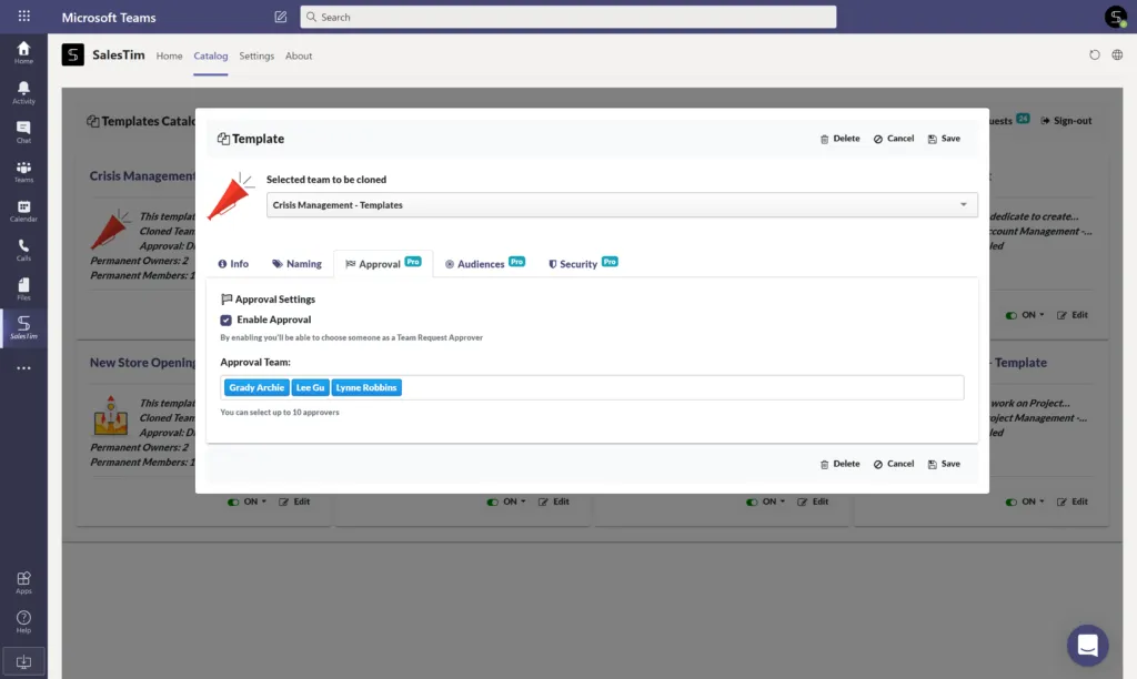 Microsoft Teams challenges: approval policy