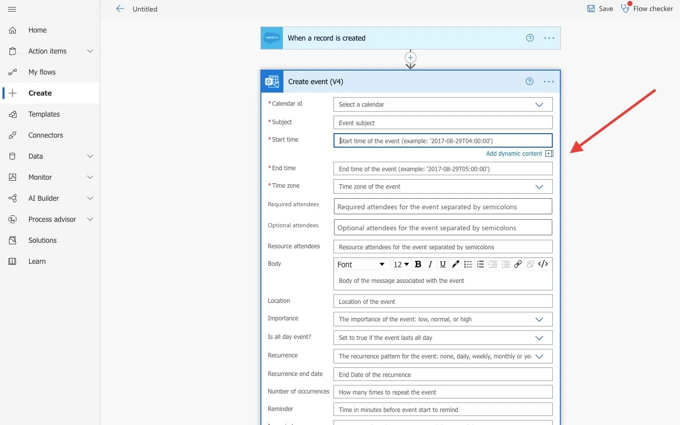 Power Automate Salesforce Outlook