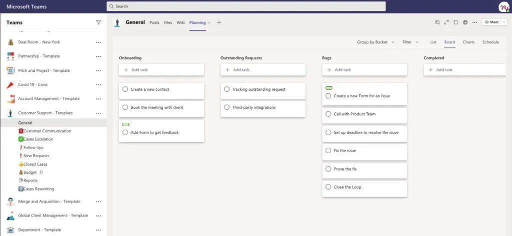 Microsoft Teams with Planner 

