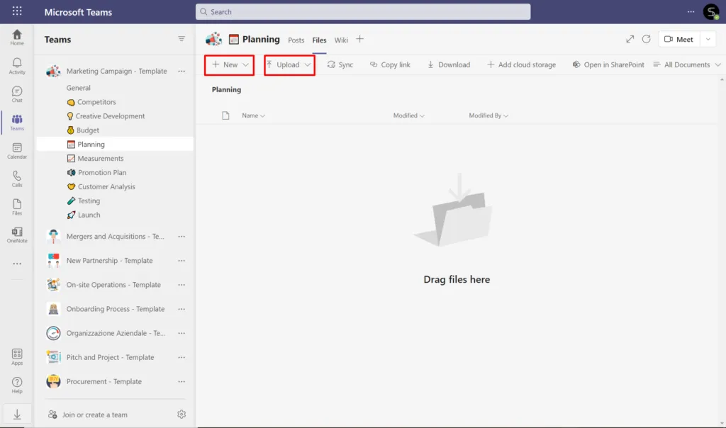 Adding a document to Microsoft Teams
