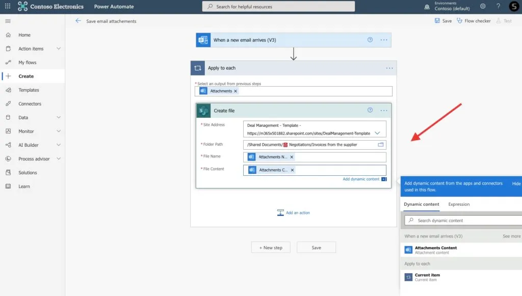 file management Power Automate