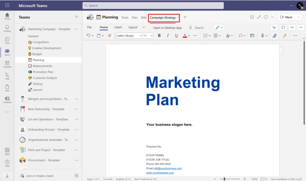 Create teams with already added files and folders
