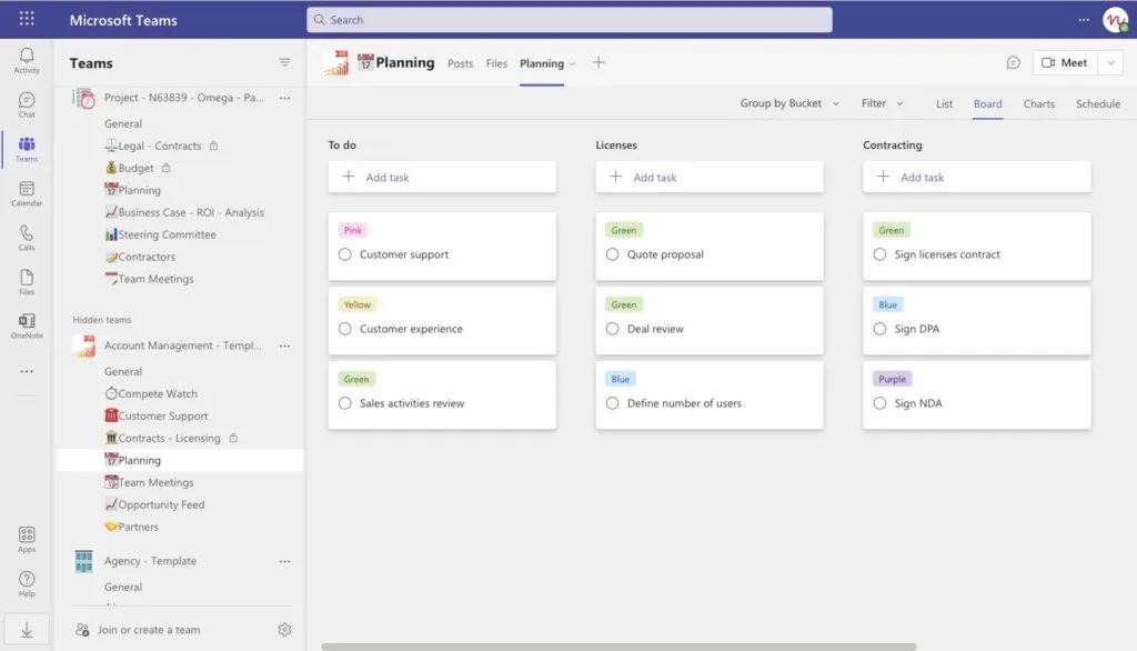 account management planner template
