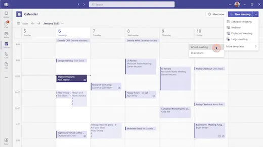 Microsoft Teams Premium meeting templates