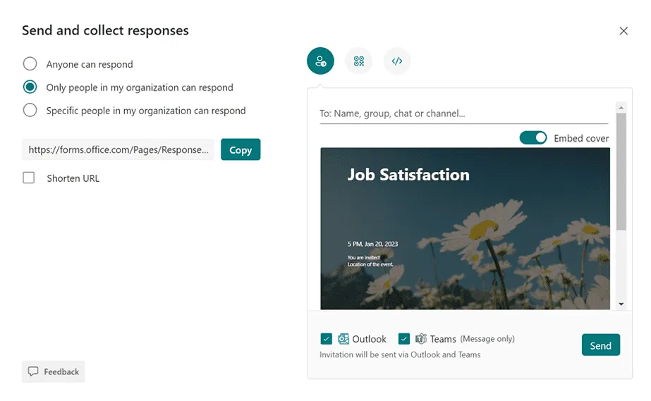collect Microsoft forms responses