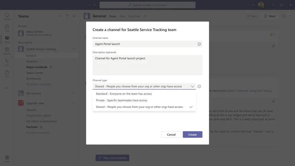 Microsoft teams shared channels