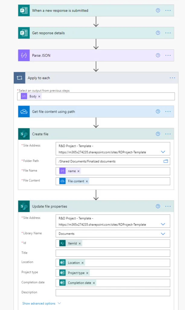 Power Automate flow for file management in Microsoft Teams
