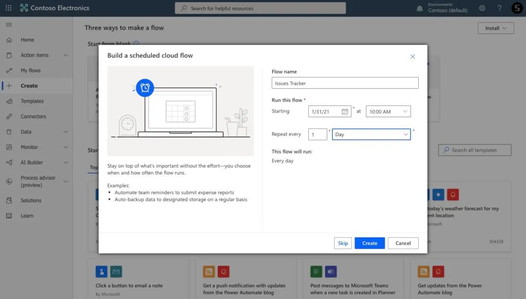 scheduled_flow_power_automate