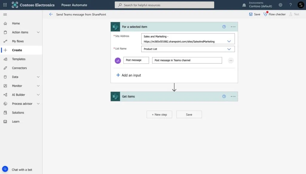 SharePoint Power Automate flow