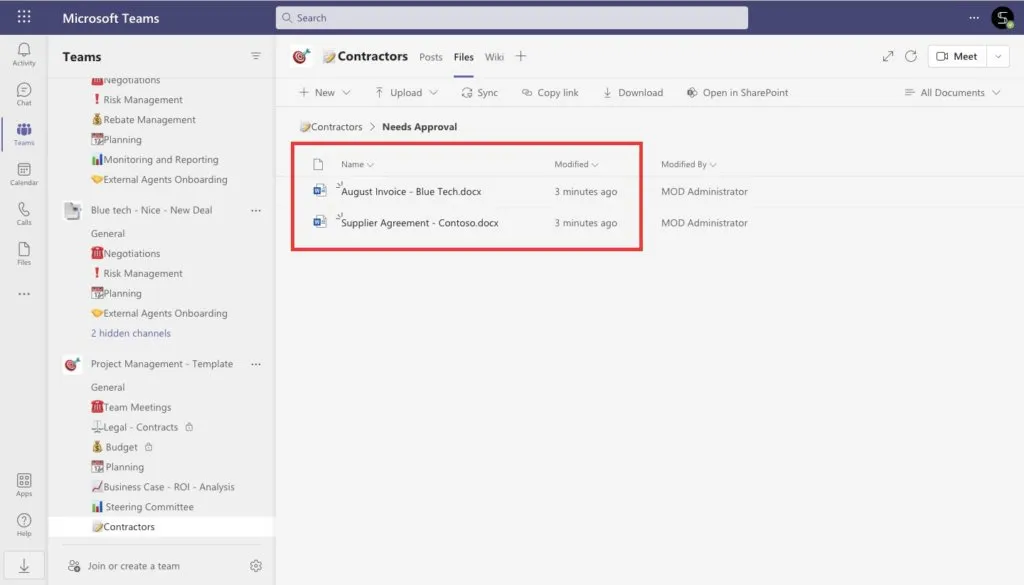 file management Teams