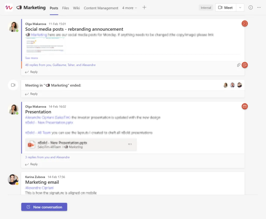 microsoft teams channel posts