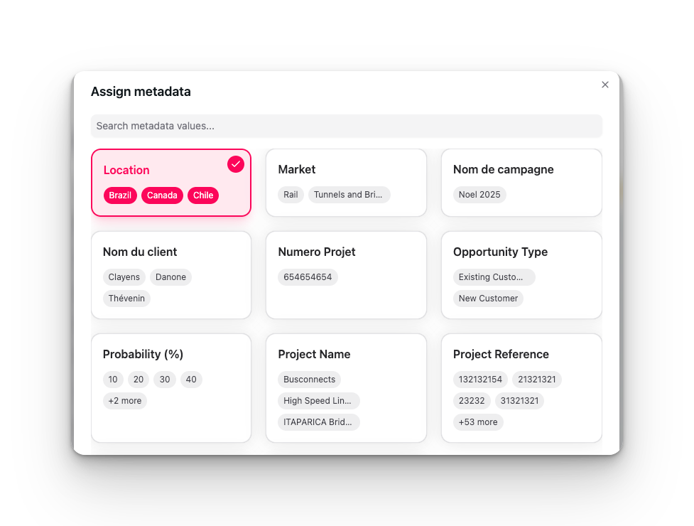 Redesigned bulk metadata flow with a plain-language confirmation screen
