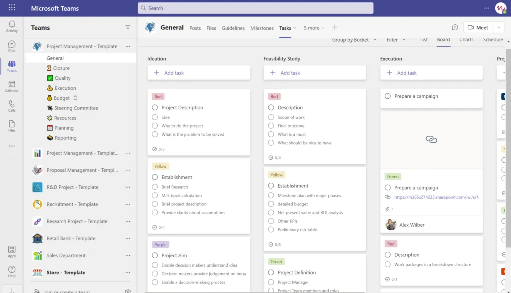Microsoft Teams Planner app