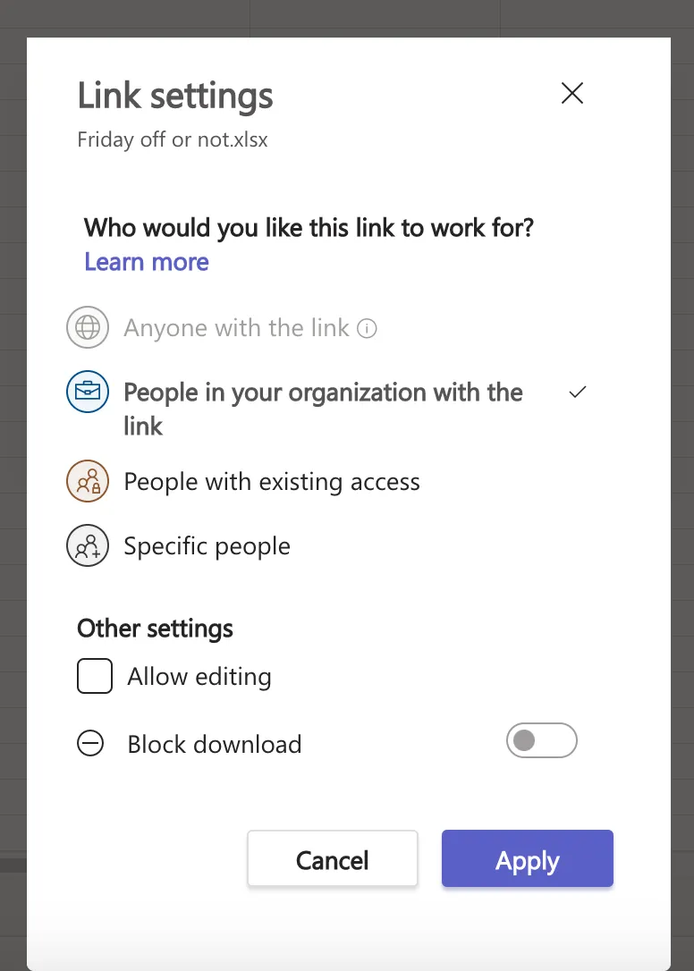 share file link in microsoft teams