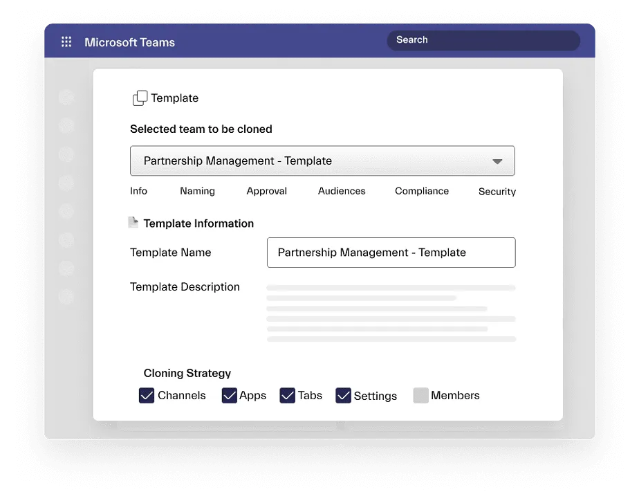 Template Creation in Microsoft Teams