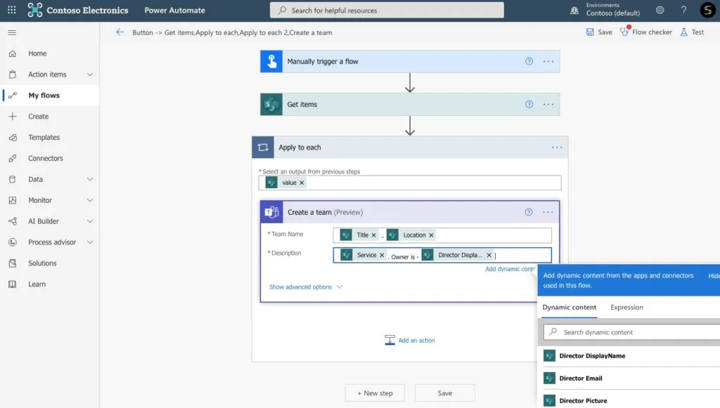 mass team creation SharePoint Power Automate