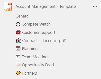 Account management microsoft teams template